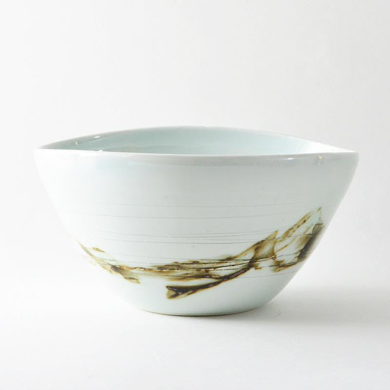 Umber + White Porcelain Bowl