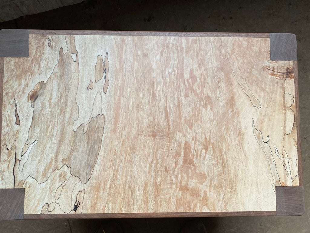 Spalted Maple + Walnut Side Table