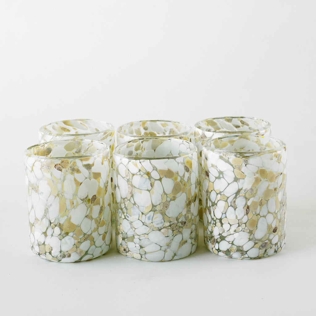 Confetti Glassware White