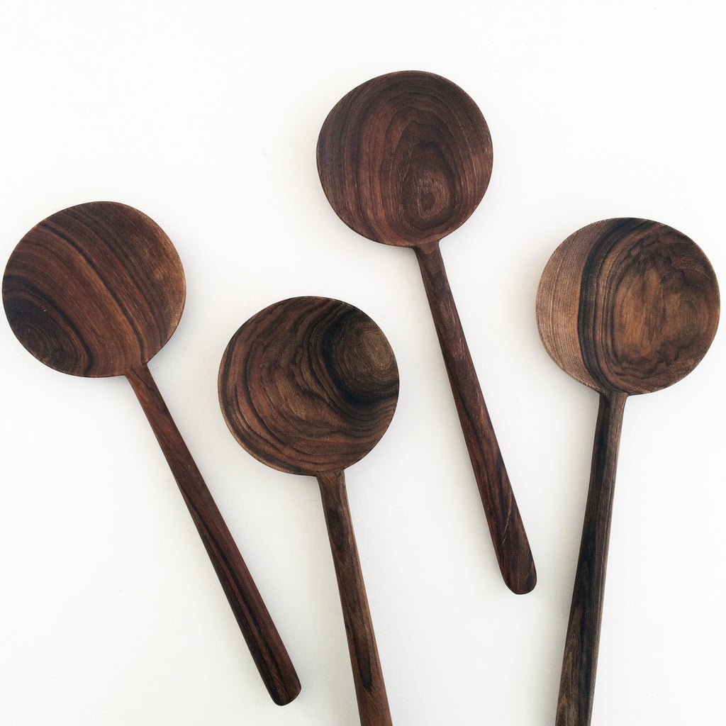 Round Walnut Cooking Spoon