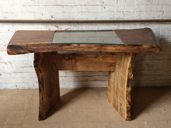 Walnut + Glass Desk