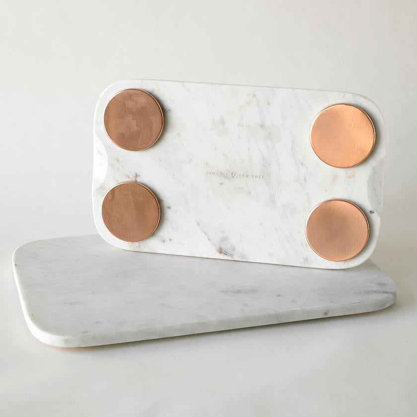 Marble + Copper Serving Board