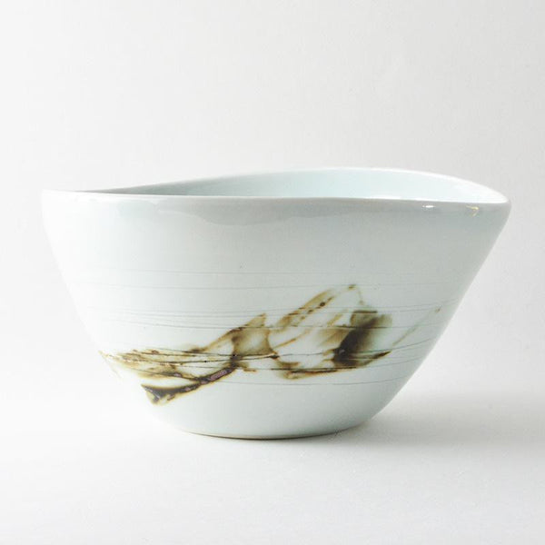 Umber + White Porcelain Bowl