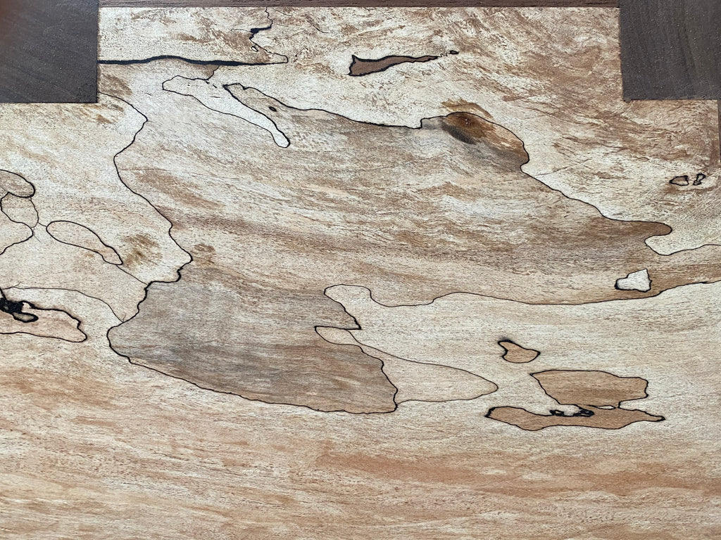 Spalted Maple + Walnut Side Table
