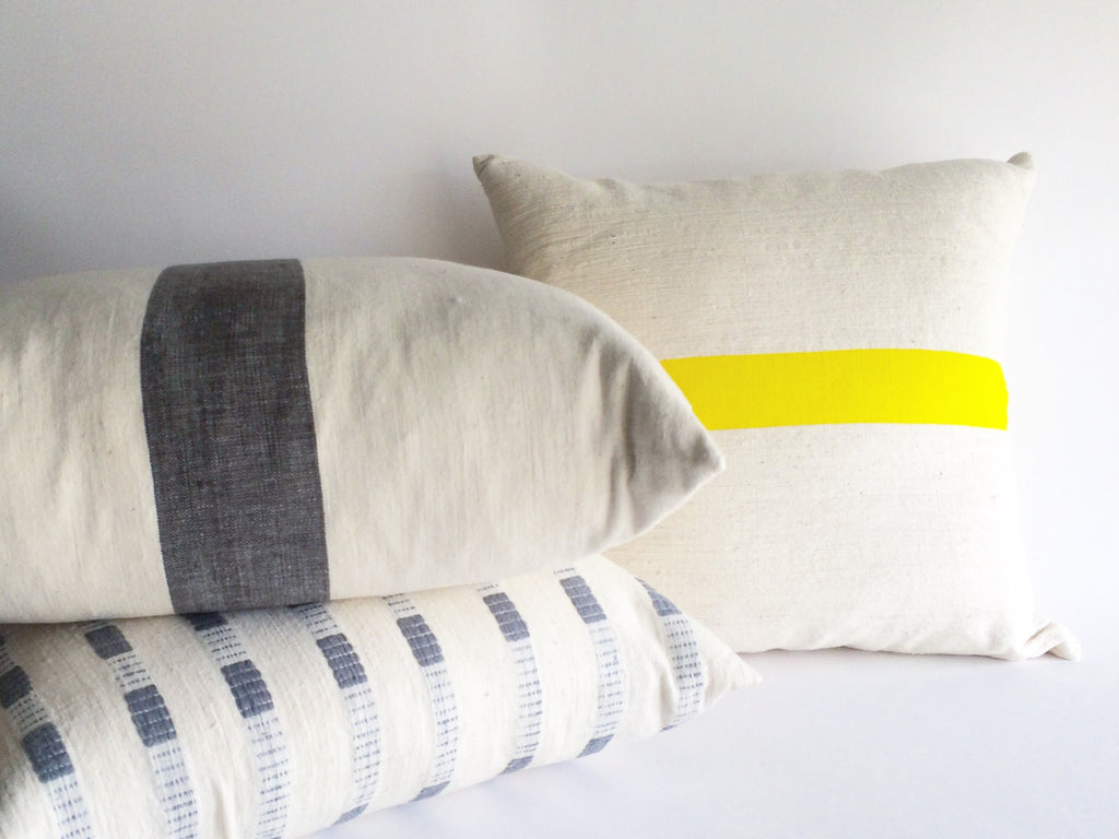 Drimia Yellow Stripe Pillow