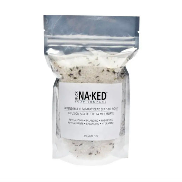 Buck Naked Lavender + Rosemary Dead Sea Salt Soak