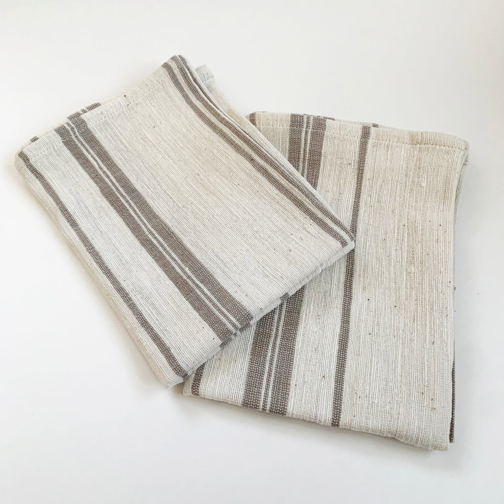 Natural + Stone Stripe Tea Towel