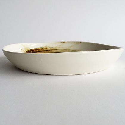 Umber + White Porcelain Dish